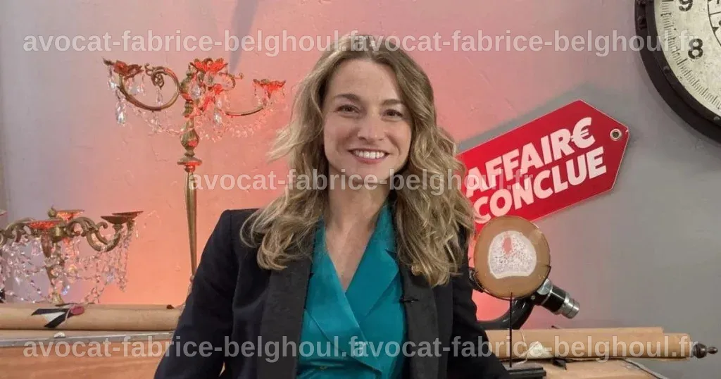 Adeline Jaquet souriante lors d'une vente aux enchères.