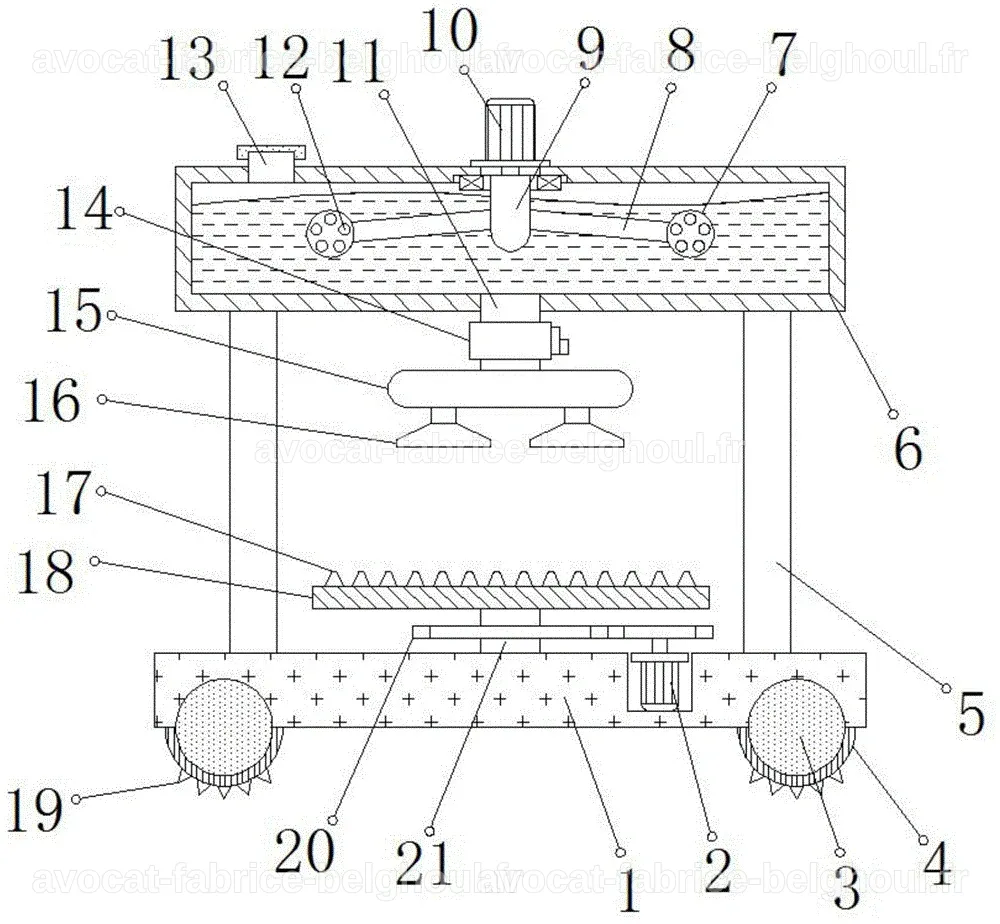Un dispositif pour appliquer du vernis sur des carreaux en céramique.