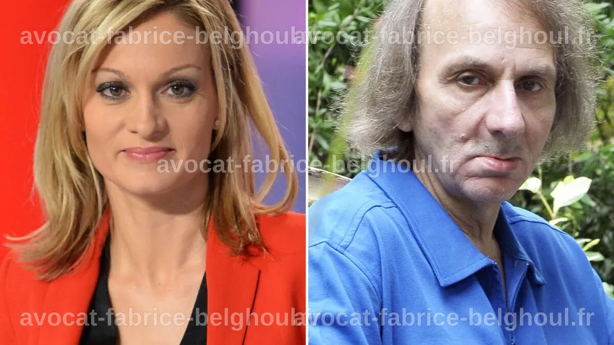 Portrait d'Audrey Crespo-Mara en compagnie de son premier mari.