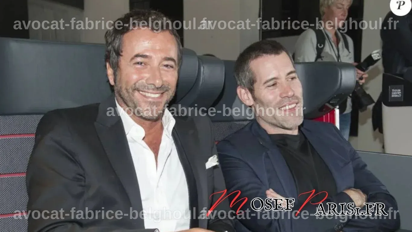 Bernard Montiel et son fils en train de discuter, illustrant leur relation chaleureuse.