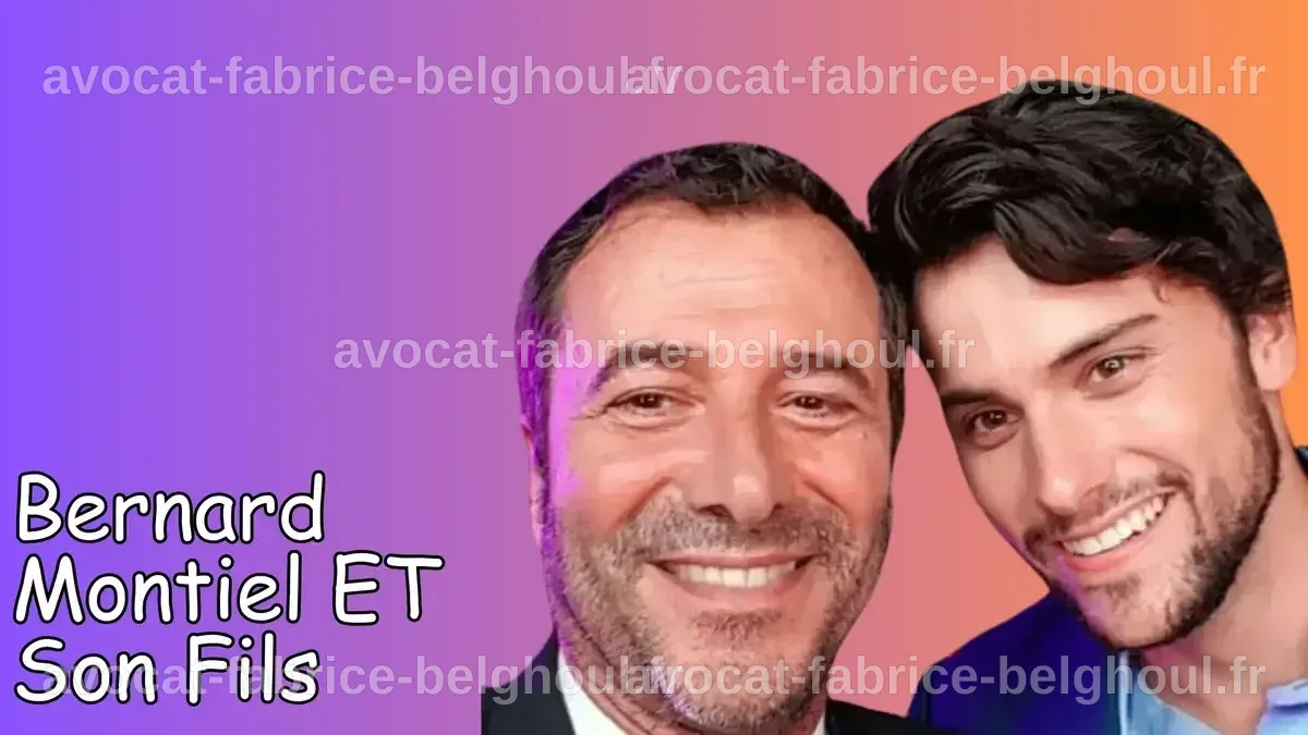Bernard Montiel et son fils posant ensemble, rayonnant de bonheur et d'affection.