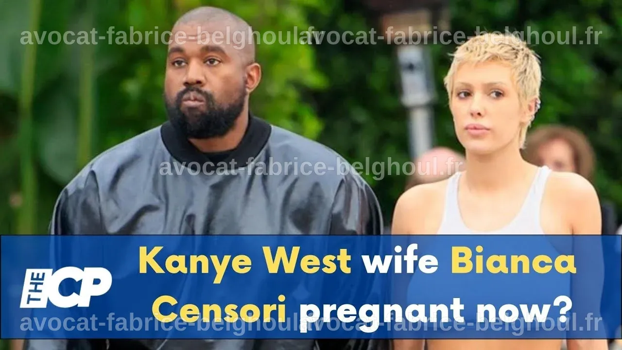 Kanye West souriant, discutant de sa femme Bianca et de rumeurs de grossesse.
