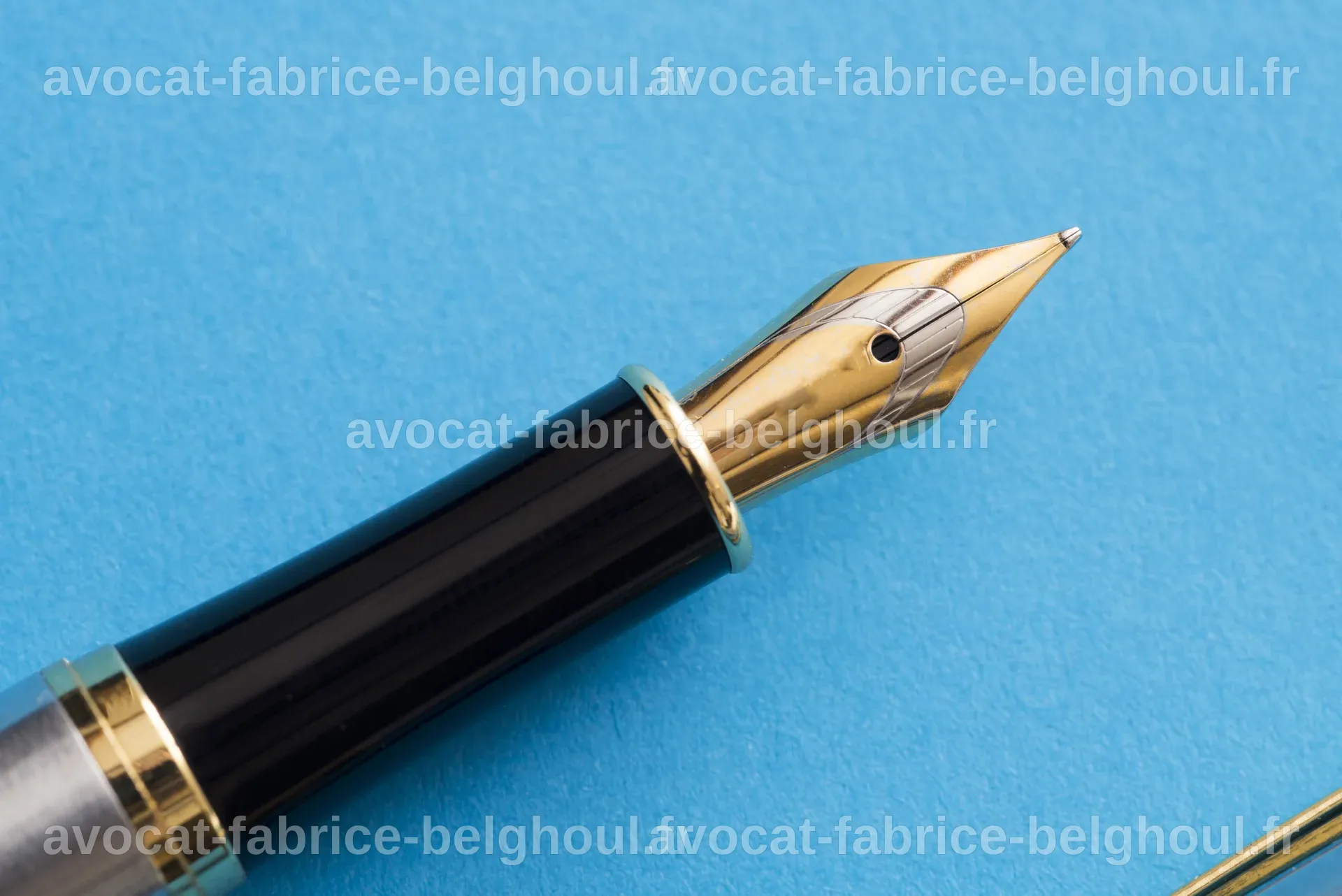 Gros plan sur un stylo plume utilisé pour la calligraphie.
