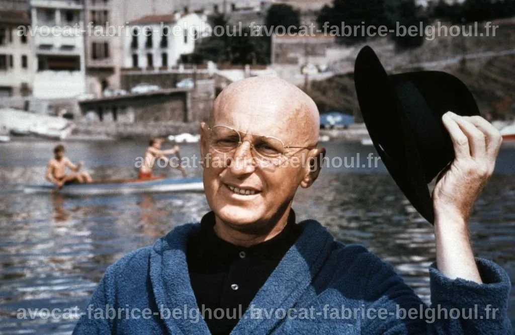 Portrait de Bourvil, acteur emblématique du cinéma français.