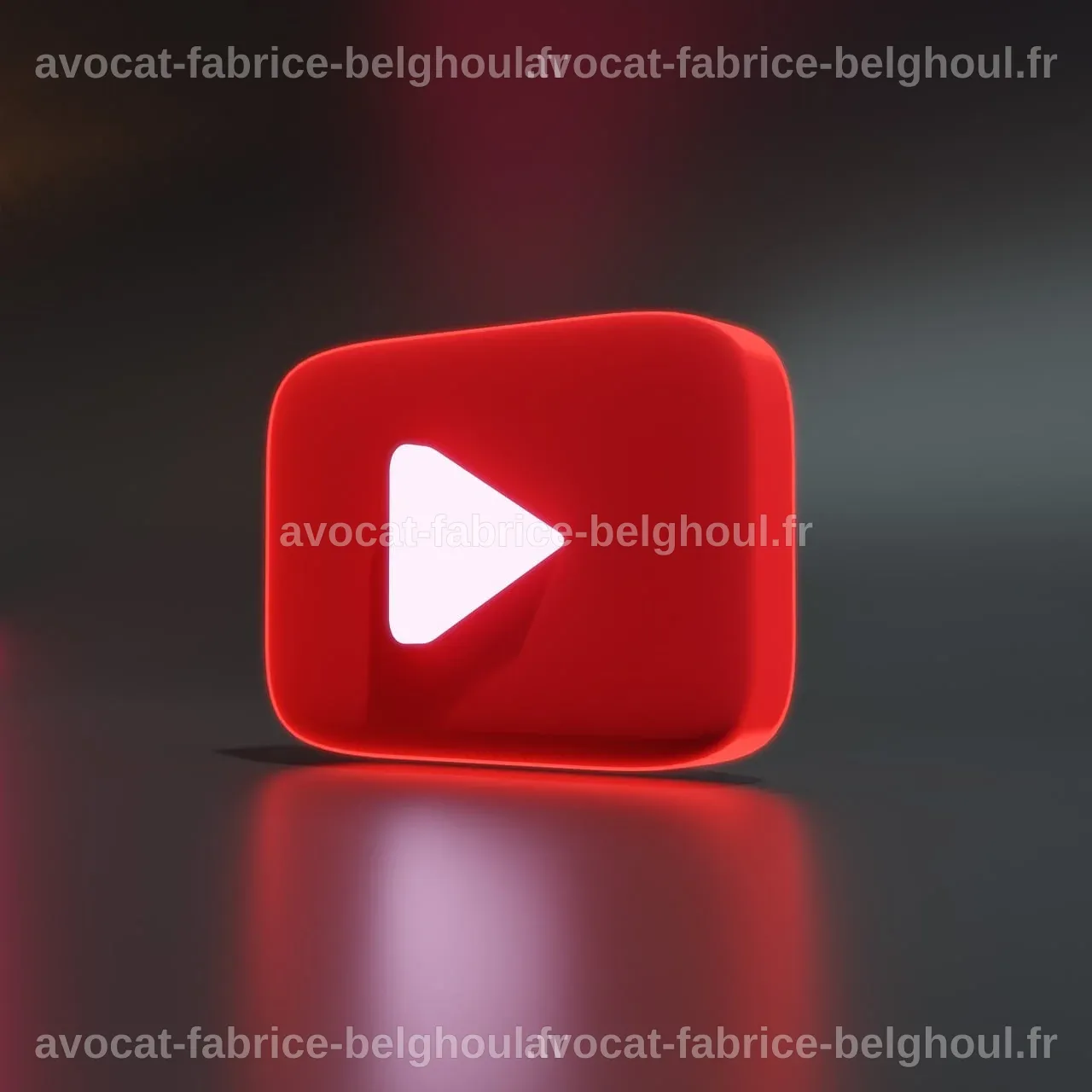 Logo de la plateforme YouTube sur un fond coloré.