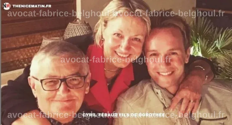 Cyril Féraud partageant un moment tendre avec ses parents.