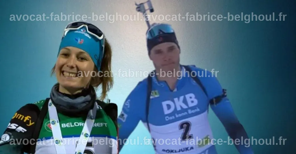 Chloé Chevalier posant avec Émilien Jacquelin, affichant leur complicité.