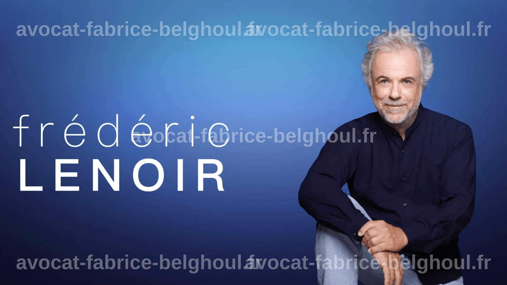 Capture d'écran de la page d'accueil du site officiel de Frédéric Lenoir.