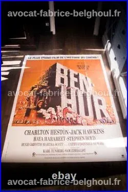 Affiche vintage de film mettant en avant un athlète de sport.