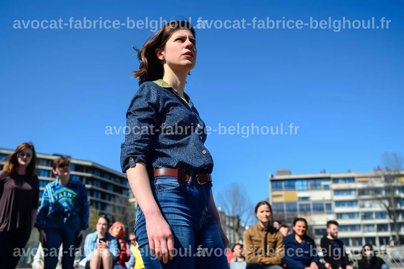 Silhouette élégante de Noémie Honiat, révélant sa taille.